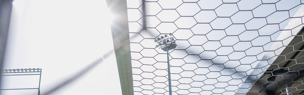 Detailaufnahme Tornetz und Querlatte