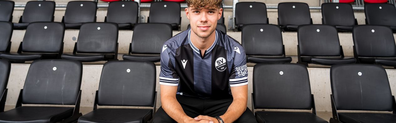 Max Wagner bei seiner Vorstellung in Sandhausen