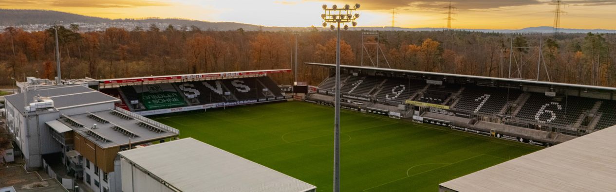Luftaufnahme des Stadions am Hardtwald